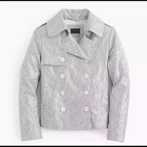 J Crew Collection Striped Cropped Trench